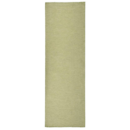 Buitenkleed platgeweven 80x250 cm groen - AllerleiShop