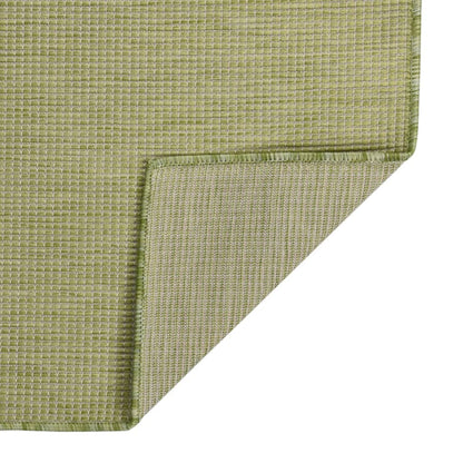 Buitenkleed platgeweven 80x250 cm groen - AllerleiShop