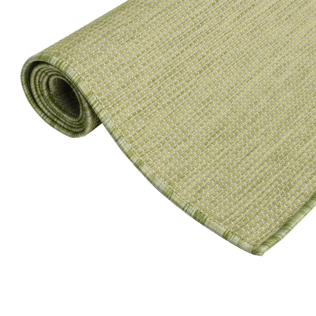 Buitenkleed platgeweven 80x250 cm groen - AllerleiShop