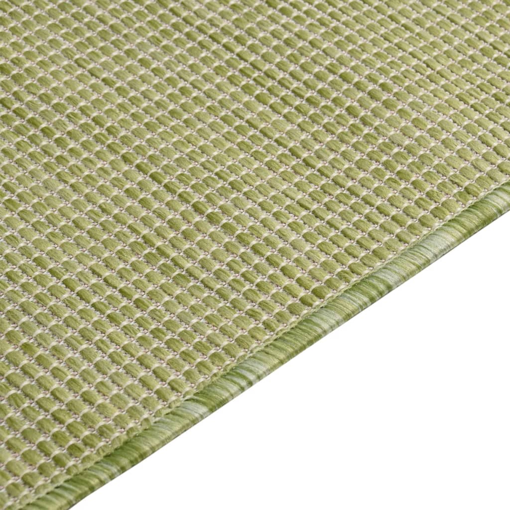 Buitenkleed platgeweven 80x250 cm groen - AllerleiShop