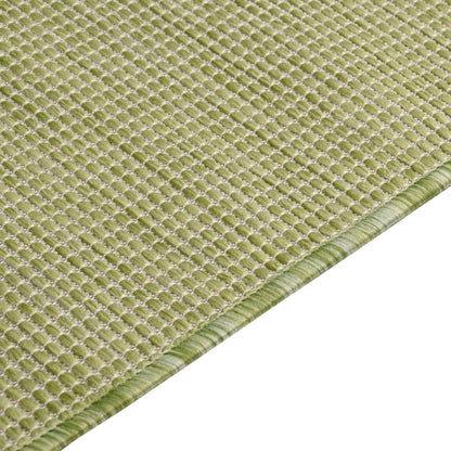 Buitenkleed platgeweven 100x200 cm groen - AllerleiShop