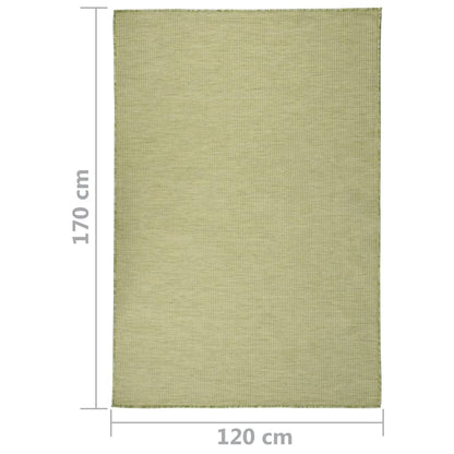 Buitenkleed platgeweven 120x170 cm groen - AllerleiShop