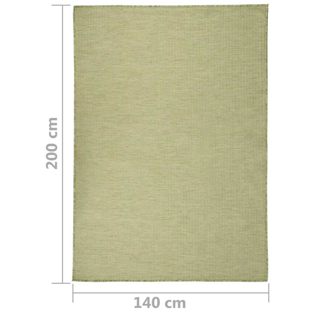 Buitenkleed platgeweven 140x200 cm groen - AllerleiShop