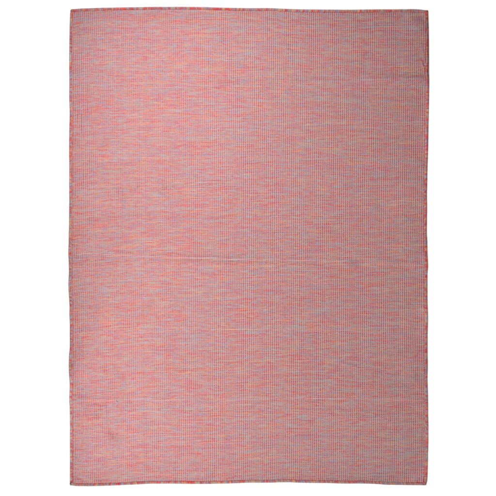 Buitenkleed platgeweven 120x170 cm rood - AllerleiShop