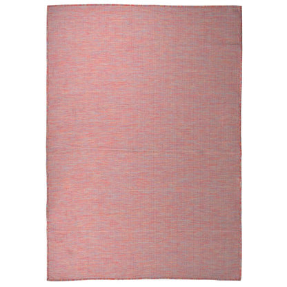 Buitenkleed platgeweven 140x200 cm rood - AllerleiShop