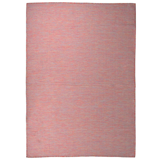 Buitenkleed platgeweven 140x200 cm rood - AllerleiShop