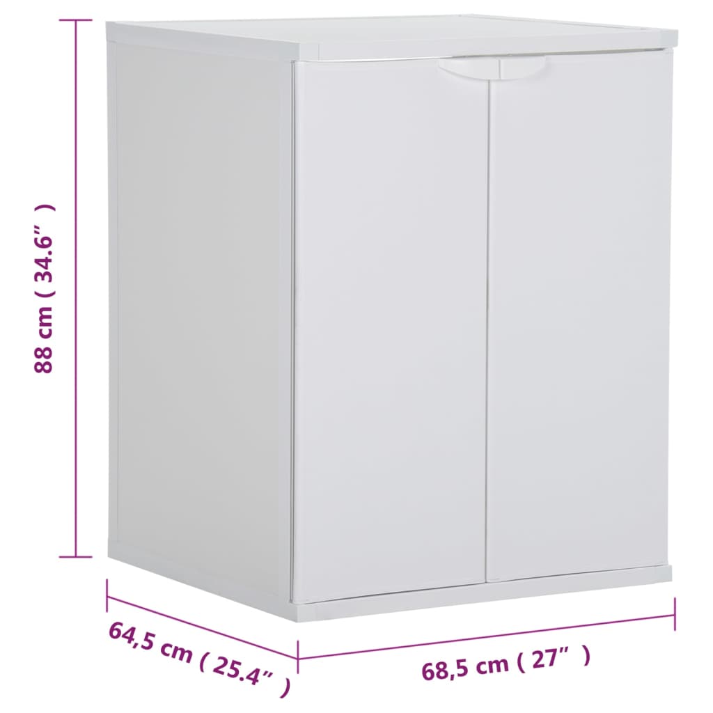 Wasmachinekast 68,5x64,5x88 cm PVC wit - AllerleiShop