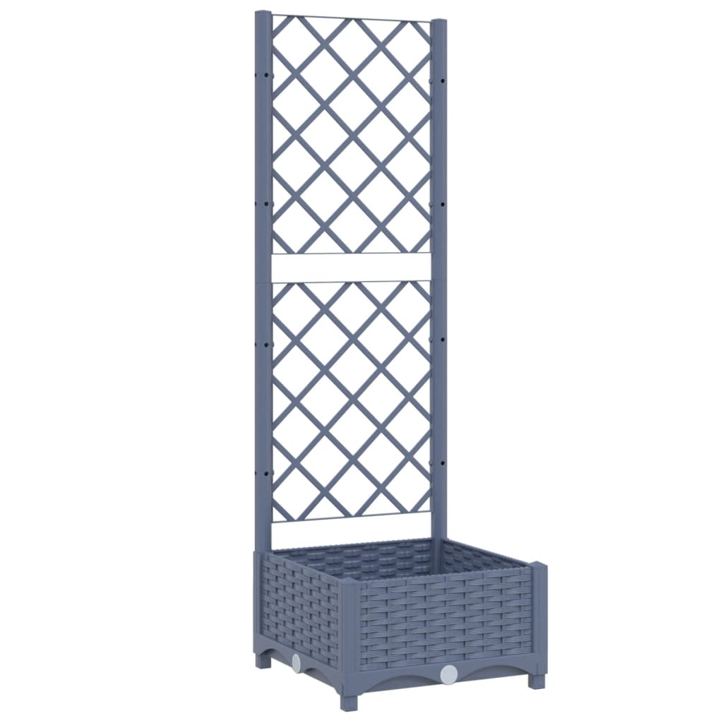 Plantenbak met latwerk 40x40x121,5 cm polypropeen