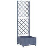 Plantenbak met latwerk 40x40x121,5 cm polypropeen