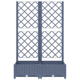 Plantenbak met latwerk 80x40x121,5 cm polypropeen donkergrijs