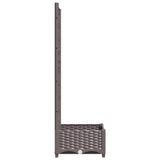 Plantenbak met latwerk 40x40x121,5 cm polypropeen bruin