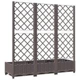 Plantenbak met latwerk 120x40x121,5 cm polypropeen bruin