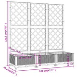 Plantenbak met latwerk 120x40x121,5 cm polypropeen bruin