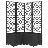 Plantenbak met latwerk 80x80x136 cm polypropeen zwart