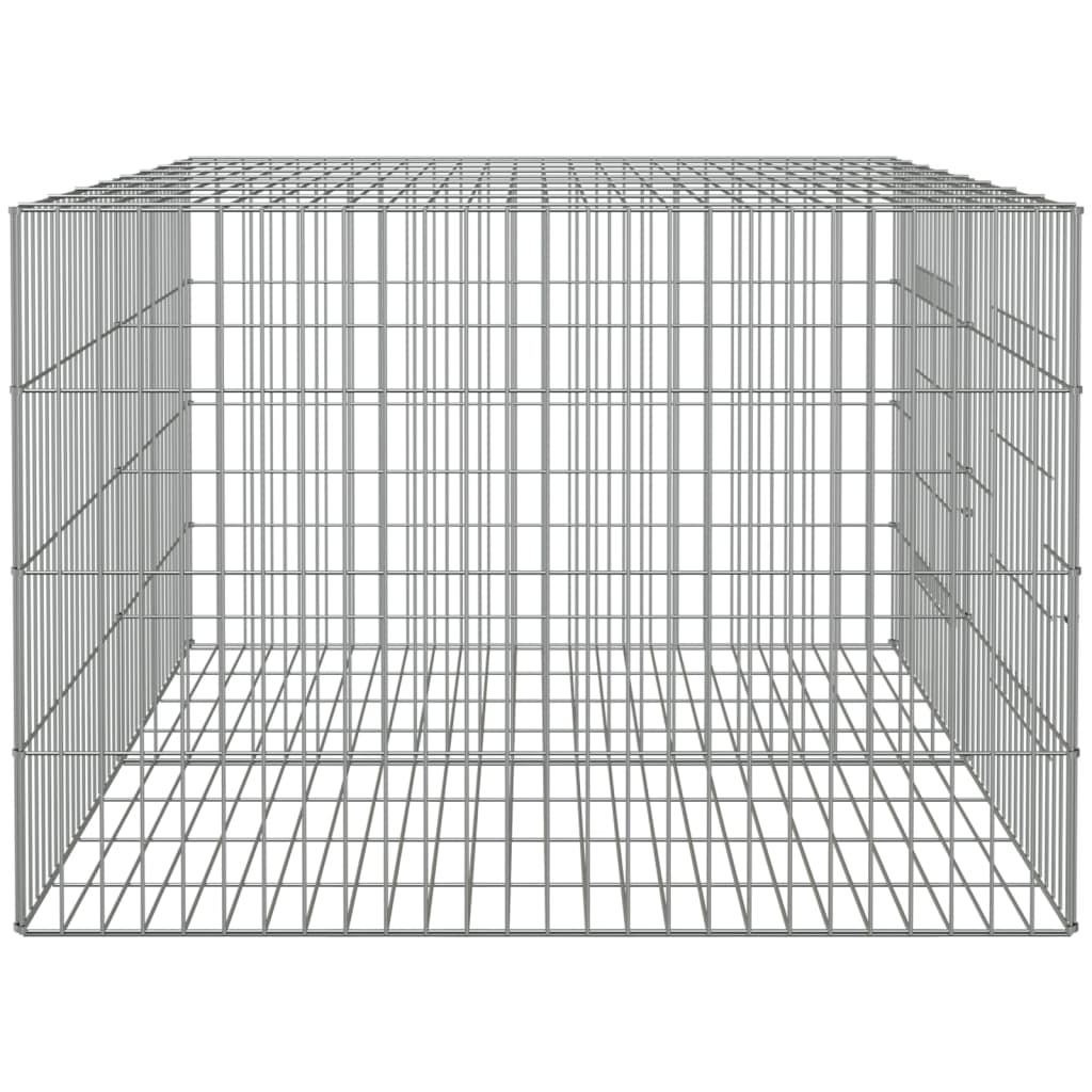 Konijnenkooi met 2 panelen 110x79x54 cm gegalvaniseerd ijzer