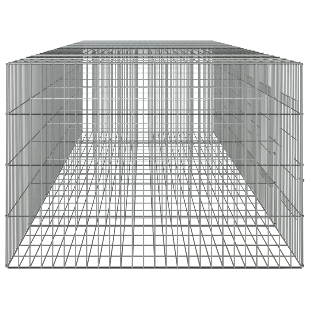 Konijnenkooi met 6 panelen 327x79x54 cm gegalvaniseerd ijzer