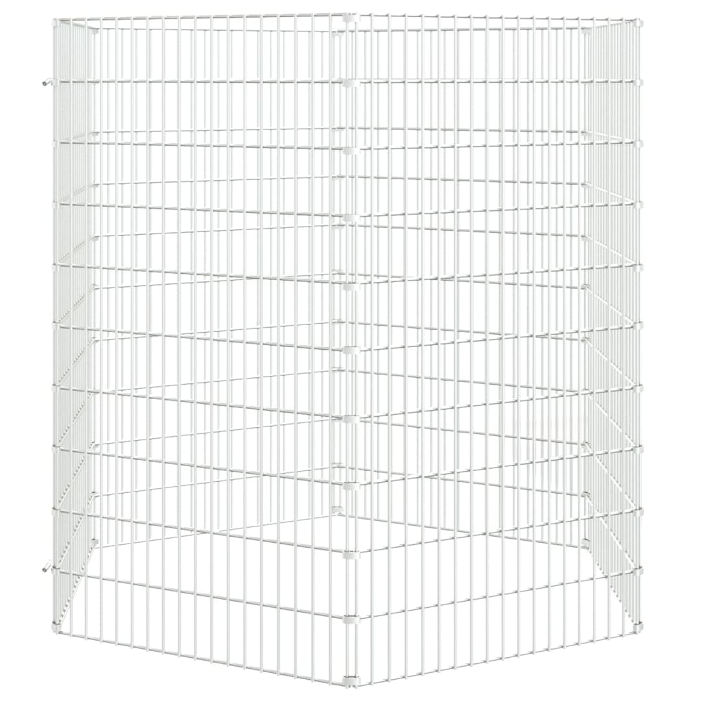 Veilige Dierenren met 6 Panelen van Gegalvaniseerd IJzer - 54x100 cm