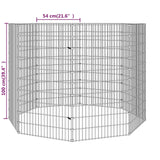 Dierenren 8-panelen 54x100 cm van gegalvaniseerd staal