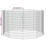 Dierenverblijf 10 panelen 54x100 cm gegalvaniseerd ijzer