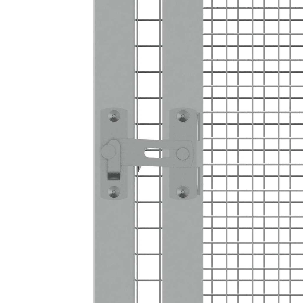 Vogelkooi 213,5x217,5x211,5 cm gegalvaniseerd staal grijs