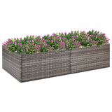 Plantenbak 157x80x40 cm poly rattan grijs