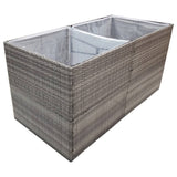 Plantenbak 157x80x80 cm poly rattan grijs