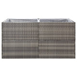 Plantenbak 157x80x80 cm poly rattan grijs