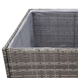 Plantenbak 157x80x80 cm poly rattan grijs