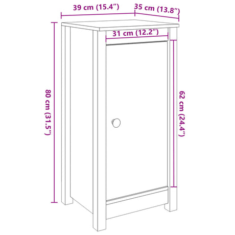 Dressoir 39x35x80 cm massief grenenhout - AllerleiShop