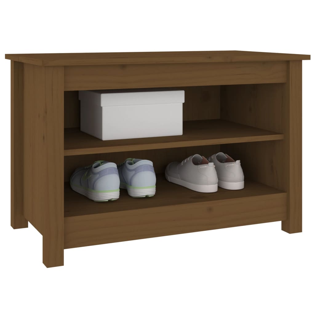 Schoenenkast 70x38x45,5 cm massief grenenhout honingbruin - AllerleiShop