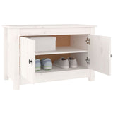 Schoenenkast 70x38x45,5 cm massief grenenhout wit - AllerleiShop