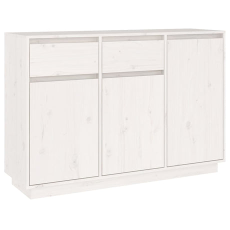 Dressoir 110x34x75 cm massief grenenhout wit - AllerleiShop