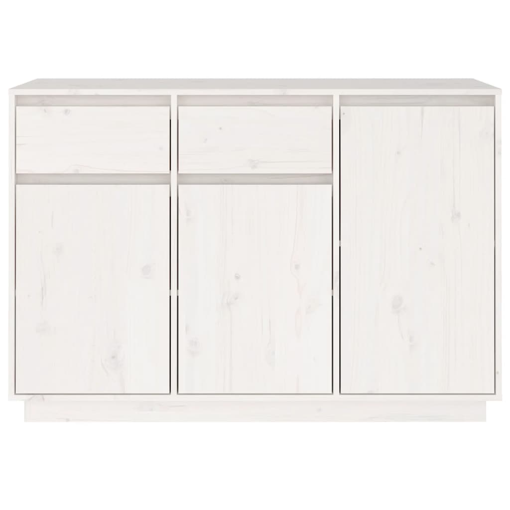 Dressoir 110x34x75 cm massief grenenhout wit - AllerleiShop