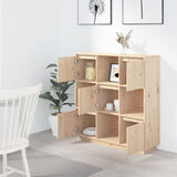 Hoge kast 110,5x35x117 cm massief grenenhout - AllerleiShop