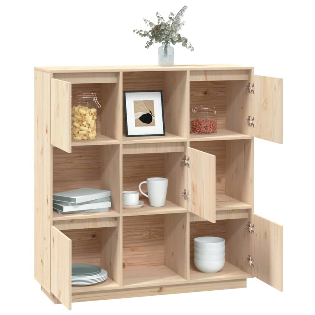 Hoge kast 110,5x35x117 cm massief grenenhout - AllerleiShop