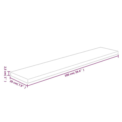 Plank 100x20x2,5 cm onbehandeld massief eikenhout - AllerleiShop