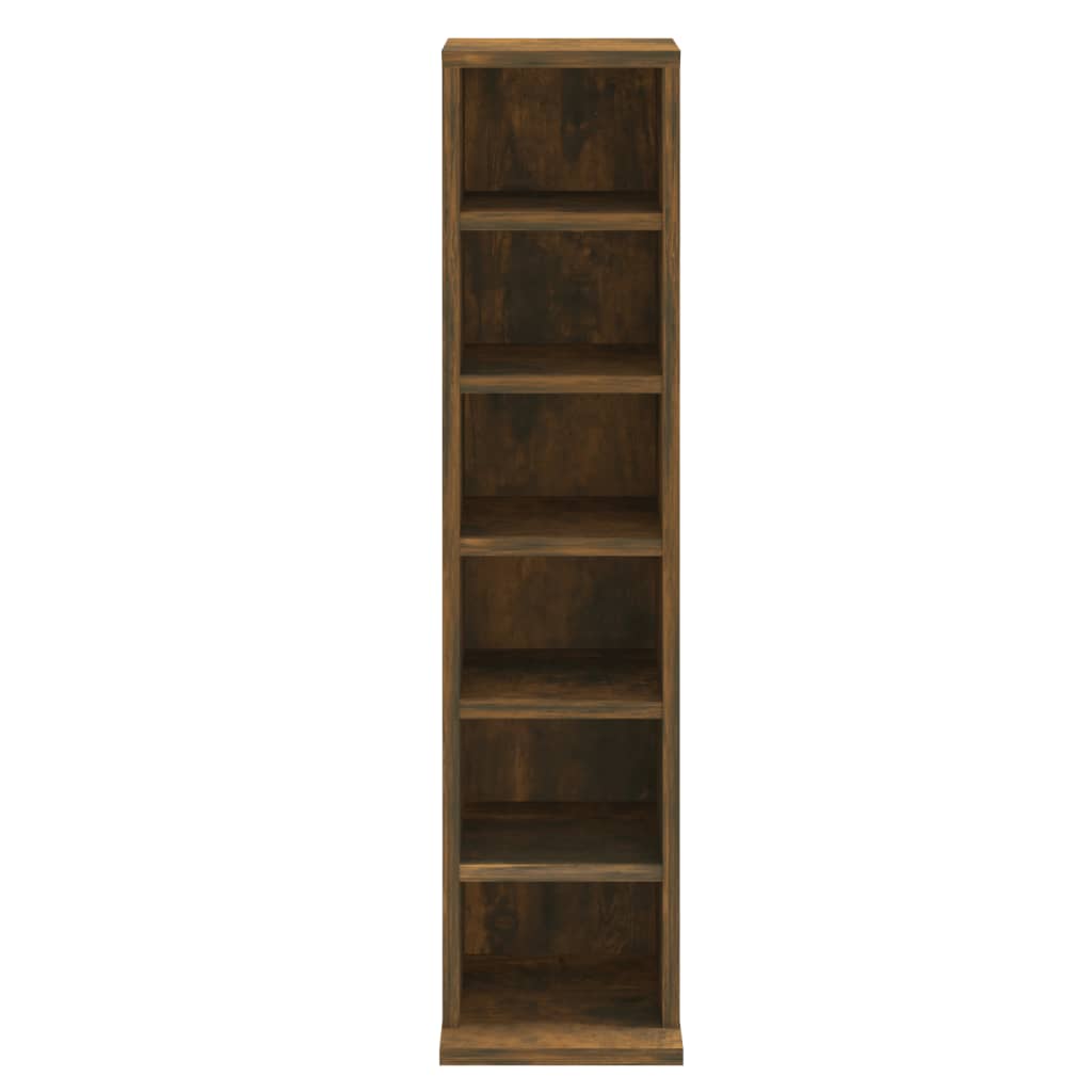 Cd-kast 21x20x88 cm bewerkt hout gerookt eikenkleurig - AllerleiShop