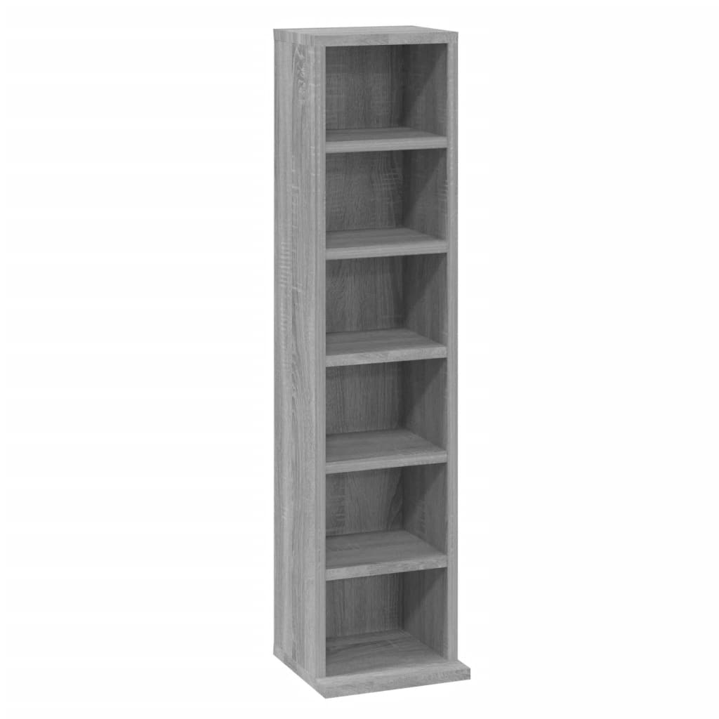 Cd-kast 21x20x88 cm bewerkt hout grijs sonoma eikenkleurig - AllerleiShop