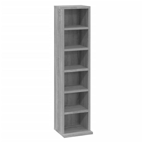 Cd-kast 21x20x88 cm bewerkt hout grijs sonoma eikenkleurig - AllerleiShop