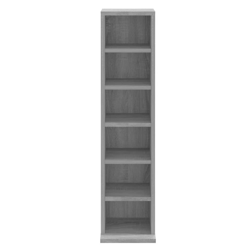 Cd-kast 21x20x88 cm bewerkt hout grijs sonoma eikenkleurig - AllerleiShop