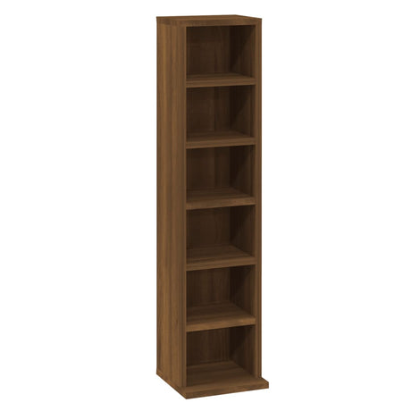 Cd-kast 21x20x88 cm bewerkt hout bruin eikenkleur - AllerleiShop