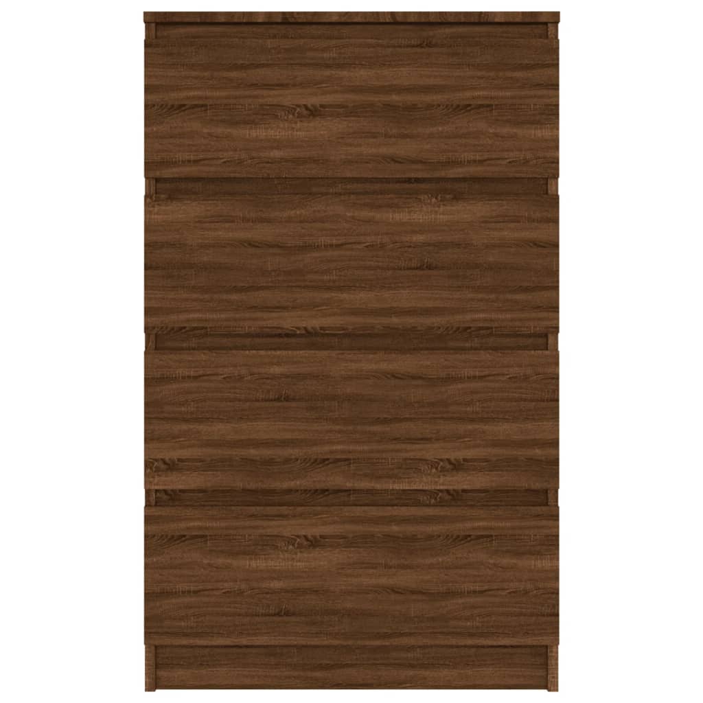 Dressoir 60x35x98,5 cm bewerkt hout bruin eikenkleur - AllerleiShop