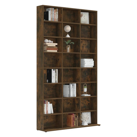 Cd-kast 102x23x177,5 cm bewerkt hout gerookt eikenkleurig - AllerleiShop