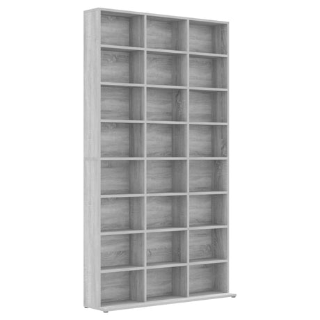 Cd-kast 102x23x177,5 cm bewerkt hout grijs sonoma eikenkleurig - AllerleiShop