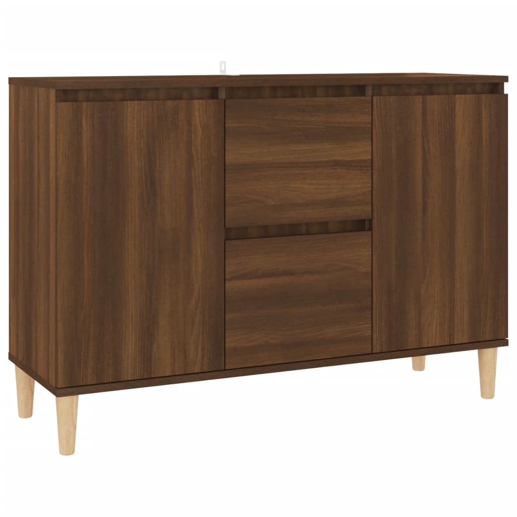 Dressoir 101x35x70 cm bewerkt hout bruin eikenkleur - AllerleiShop