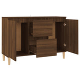 Dressoir 101x35x70 cm bewerkt hout bruin eikenkleur - AllerleiShop