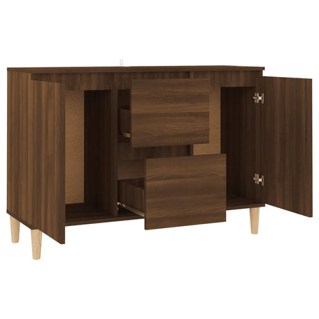 Dressoir 101x35x70 cm bewerkt hout bruin eikenkleur - AllerleiShop