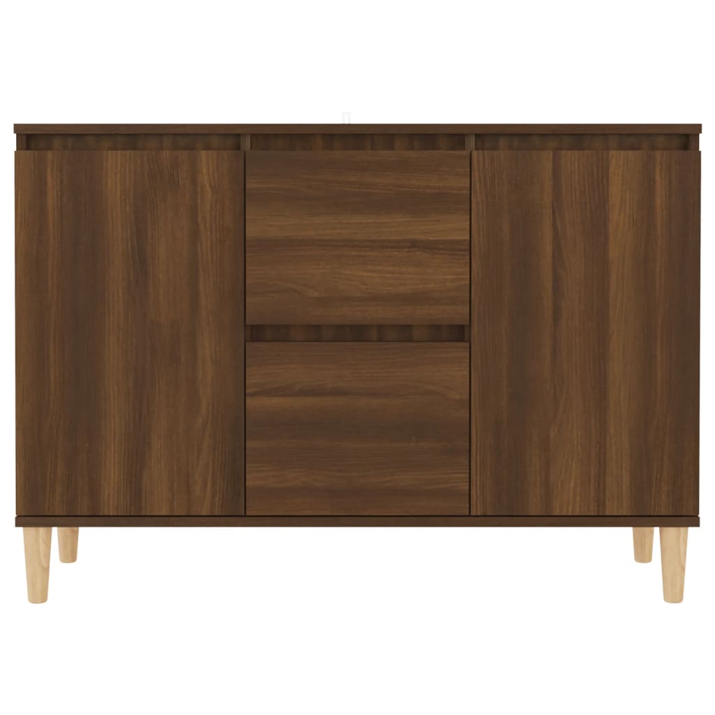 Dressoir 101x35x70 cm bewerkt hout bruin eikenkleur - AllerleiShop