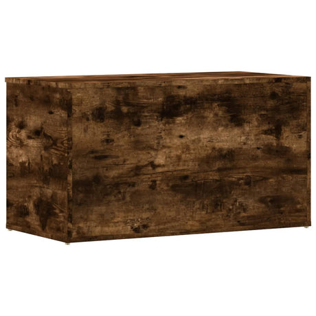 Opbergkist 84x42x46 cm bewerkt hout gerookt eikenkleurig - AllerleiShop