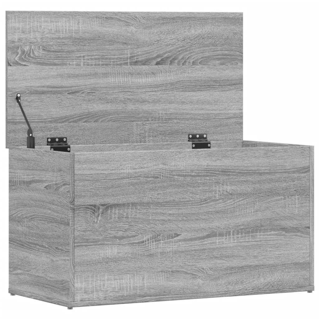 Opbergkist 84x42x46 cm bewerkt hout grijs sonoma eikenkleurig - AllerleiShop